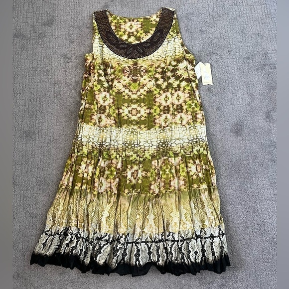 Reba Wear Into The Wild Multi Color Slip Dress - Picture 1 of 6